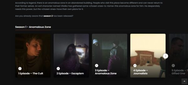 Trial purchase of the series Other reality