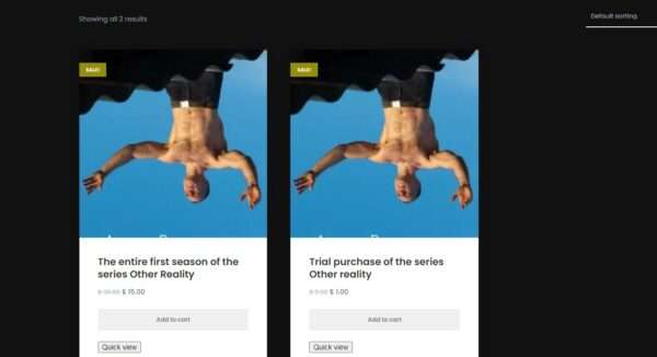 Trial purchase of the series Other reality